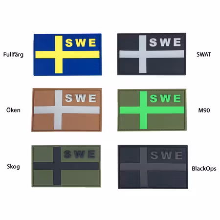 SWE Svensk PVC flagga med kardborre