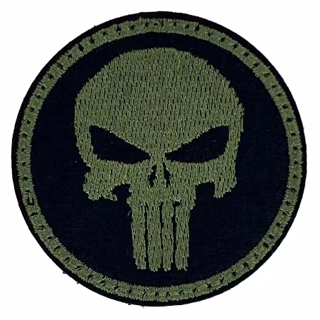 Mini Punisher patch 51 x 51 mm – Green/Black