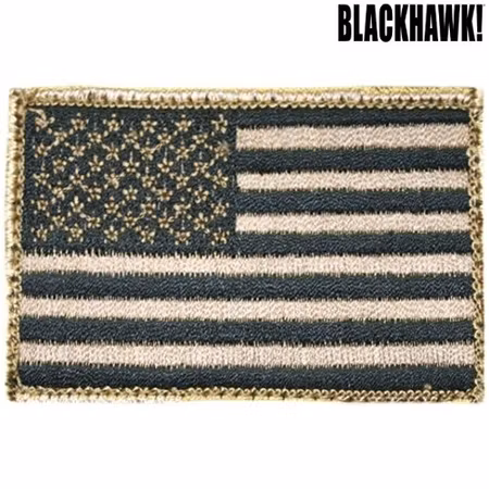 Blackhawk American Flag Patch w/Velcro, Tan/Black