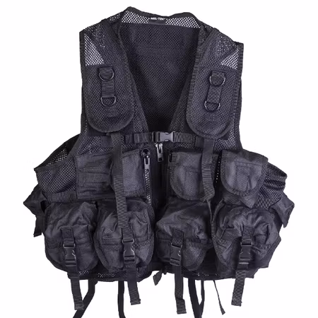 MIL-TEC 9 Pockets Tactical Vest - Black