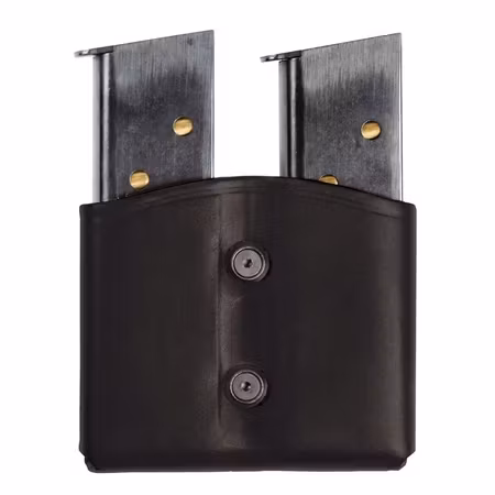 Blackhawk Leather Dual Mag Pouch - Single Stack Magazine - Black
