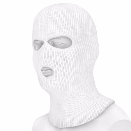 MIL-TEC by STURM 3-HOLE ACRLYIC BALACLAVA - WHITE