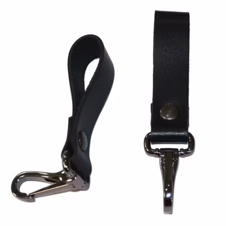 Nyckelhållare i läder med koppelhake