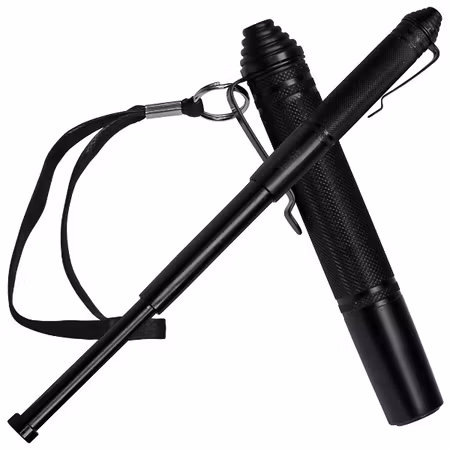 BLACKFIELD Teleskopbatong 13 tum Mini med bältesclip och handrem