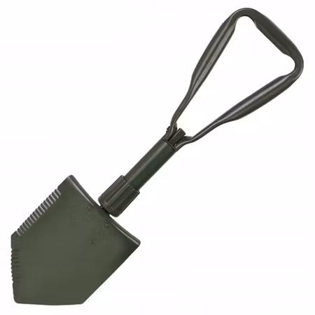 MIL-TEC Hand Shovel with double folding - Olive Green