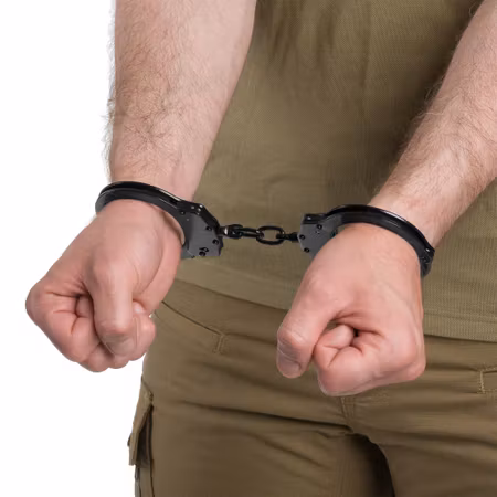 GS Double Lock Chain Handcuffs - Black