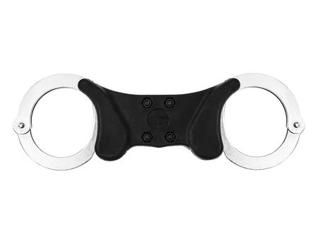 ALCYON Rigid Steel Stiff Handcuffs - Silver