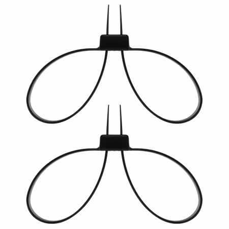 MIL-TEC Black Disposable Plastic Handcuffs - 2 pcs.