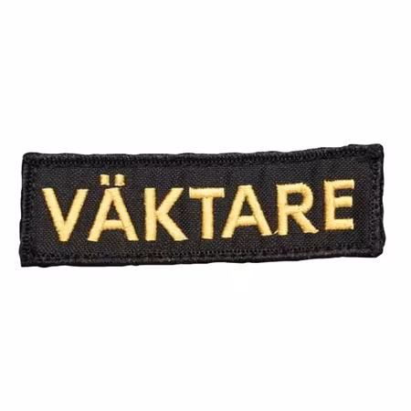 Emblem Väktare, broderat med kardborre