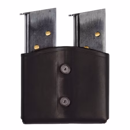 Blackhawk Leather Dual Mag Pouch - Single Stack Magazine - Black
