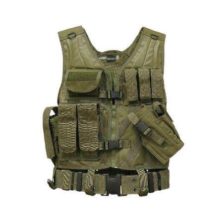 MIL-TEC by STURM USMC Taktisk stridsväst med bälte - Grön (OD)