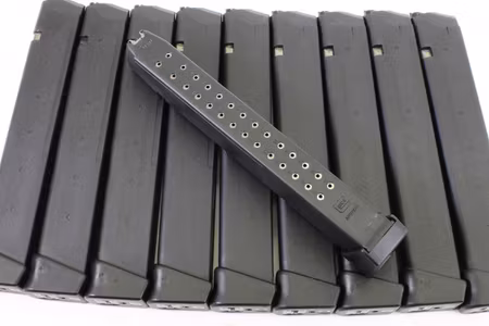 RWB 9MM MAGAZINE (GLOCK COMPATIBLE) EXTENDED 33-ROUNDS (BLACK)