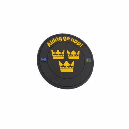 Gummi Märke Aldrig ge upp - Svart