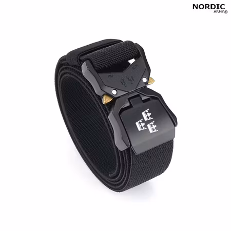 Nordic Army® Tactical Stretchbälte Tre kronor - Svart