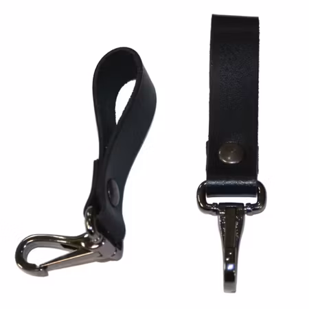 Nyckelhållare i läder med koppelhake