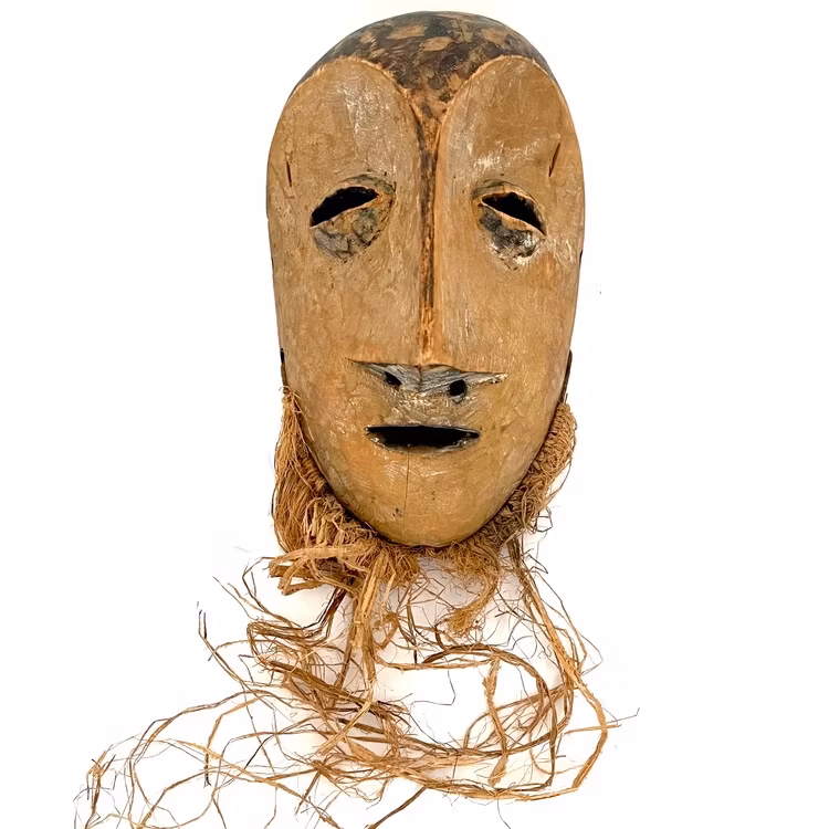 Masque Lega, Lukwa Congo, bois sculpté