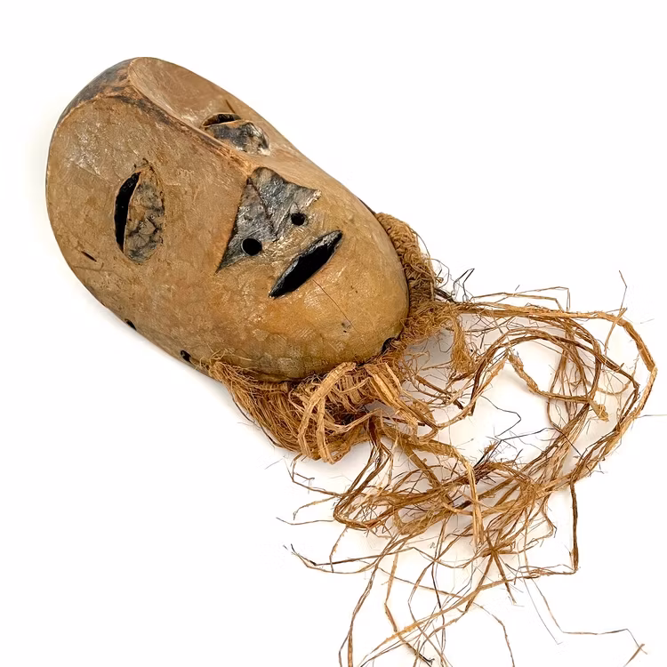 Masque Lega, Lukwa Congo, bois sculpté