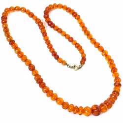 Vintage naturlig bärnstens halsband