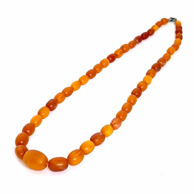 Vintage, Naturligt bärnstens halsband