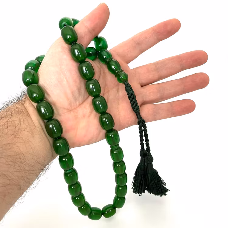 Gammal sandalos / bakelit radband, 107 g