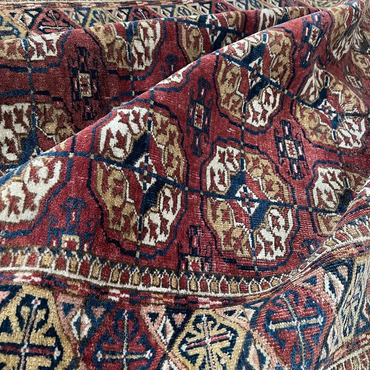 Det håndknyttede teppet Tekke Bokhara, 1800-tallet