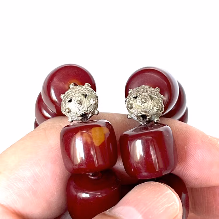 Antikk Faturan rosenkrans, 33 perler, 124 g