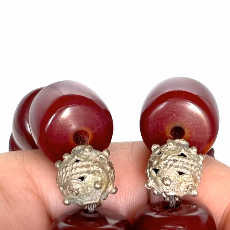 Antikk Faturan rosenkrans, 33 perler, 124 g