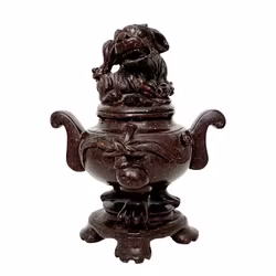 Antique Hand Carved Stone, Chinese Incense Burner, Qing Dynasty (1644-1912)