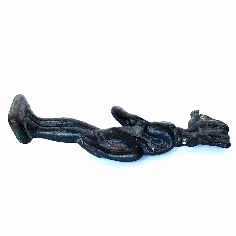 Muinainen egyptiläinen Amun-pronssinen patsas, kuvanveistäjä Harpocrates (1400-688 eKr.)