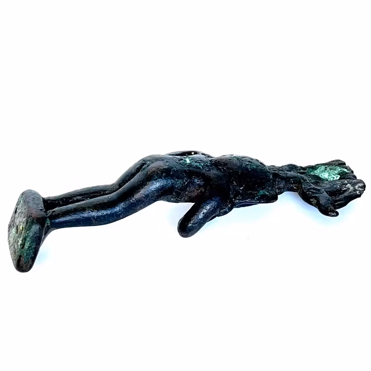 Muinainen egyptiläinen Amun-pronssinen patsas, kuvanveistäjä Harpocrates (1400-688 eKr.)