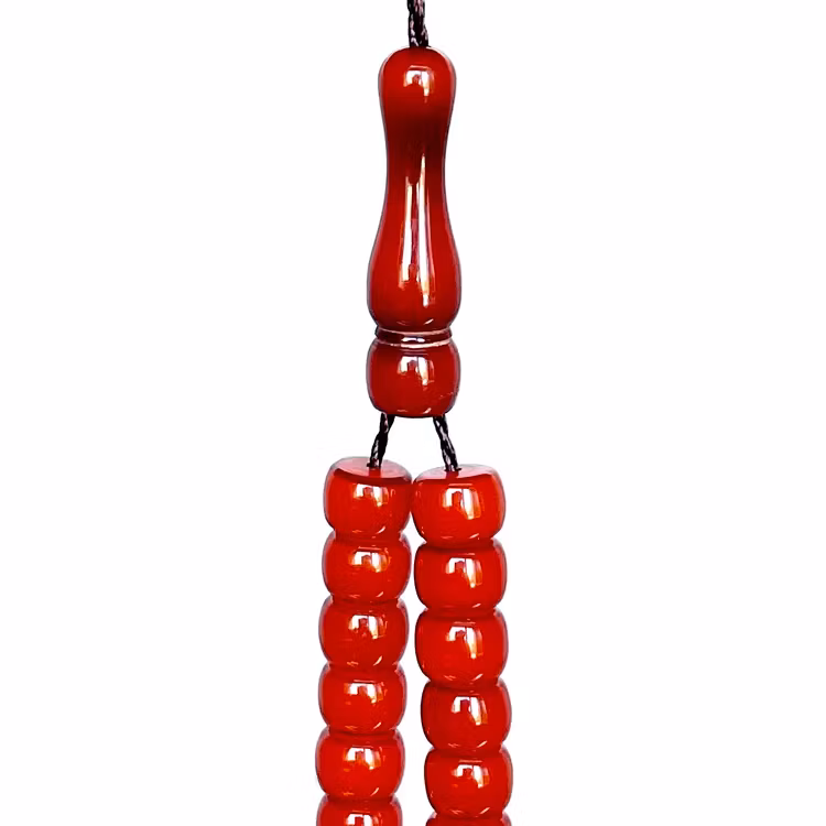 Antico rosario in bachelite Cherry, 99 grani, 54 g