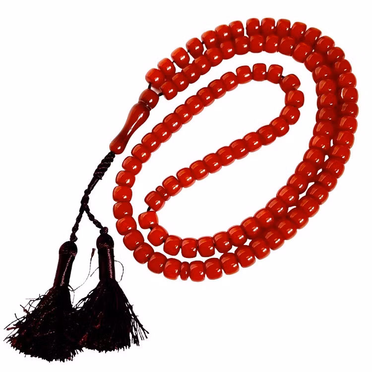 Antico rosario in bachelite Cherry, 99 grani, 54 g