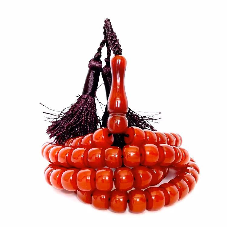 Antico rosario in bachelite Cherry, 99 grani, 54 g