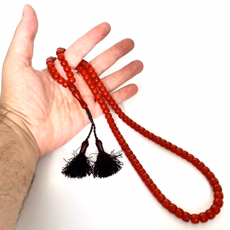 Antico rosario in bachelite Cherry, 99 grani, 54 g