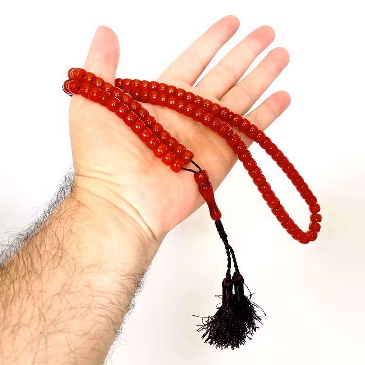 Antico rosario in bachelite Cherry, 99 grani, 54 g