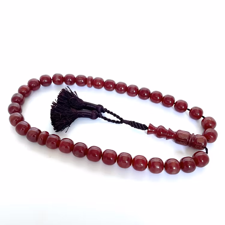 Alter Bakelit Rosenkranz, 33 Perlen, 77 g