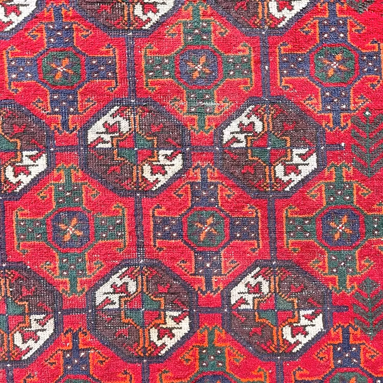 Håndknyttet gammelt galleritæppe, 292 x 112 cm