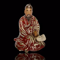 Antik Kinesisk keramik figurin, stämplad