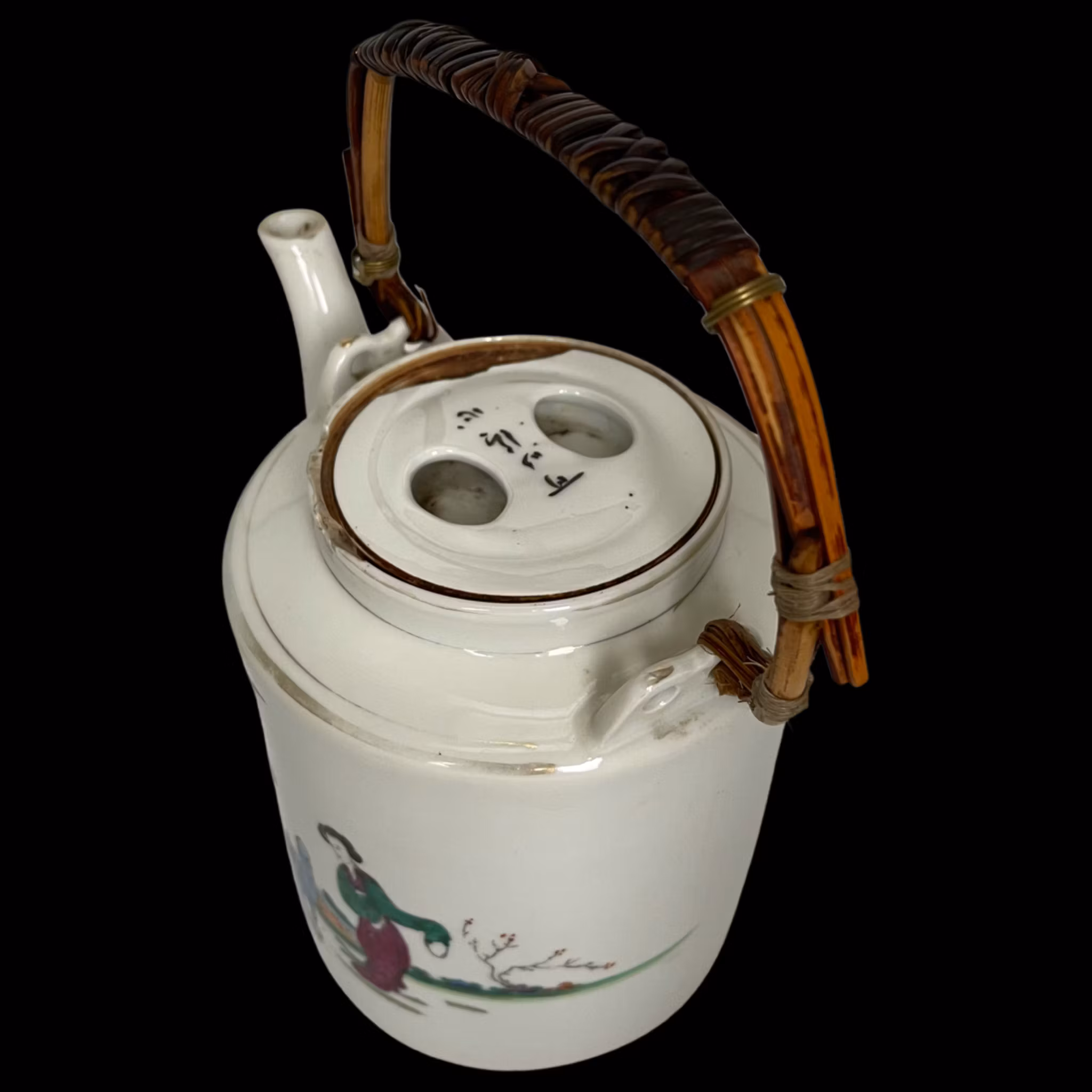 Antike chinesische Porzellan Teekanne