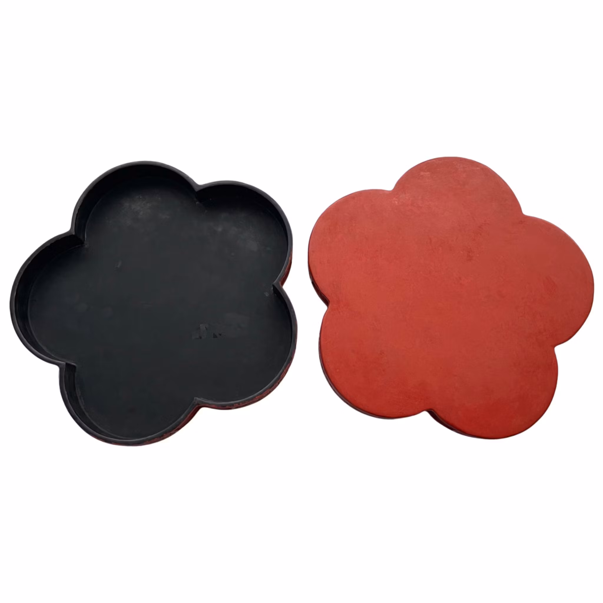 Republikken Kina (1912–1949) håndkuttet lakkarbeidsboks med lokk