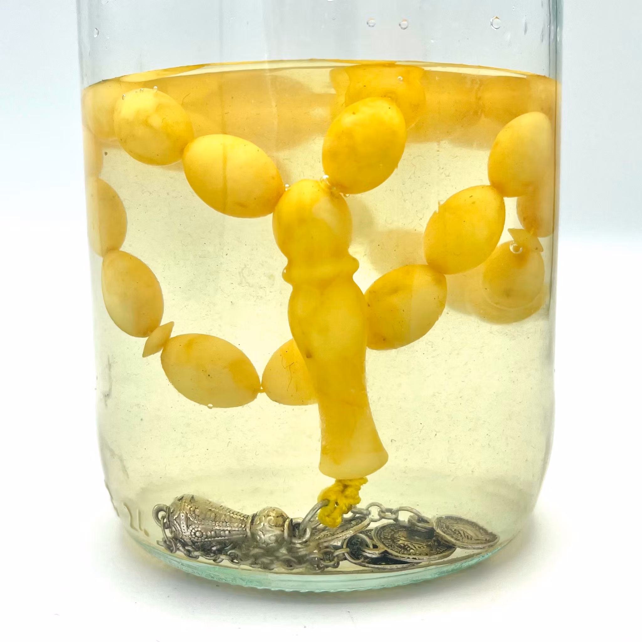 Naturlig pressat Baltiska bärnsten radband, 56 g