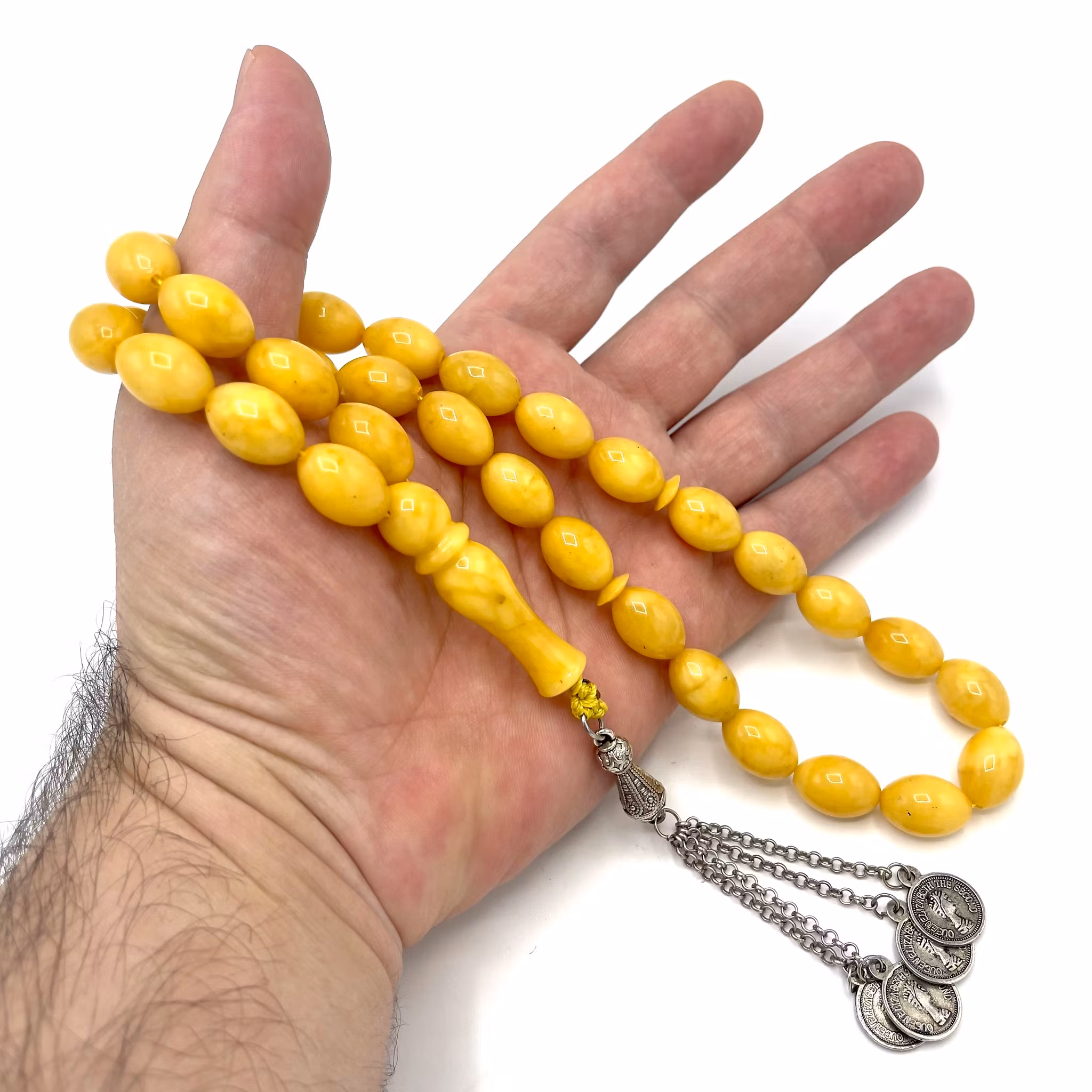 Naturlig pressat Baltiska bärnsten radband, 56 g