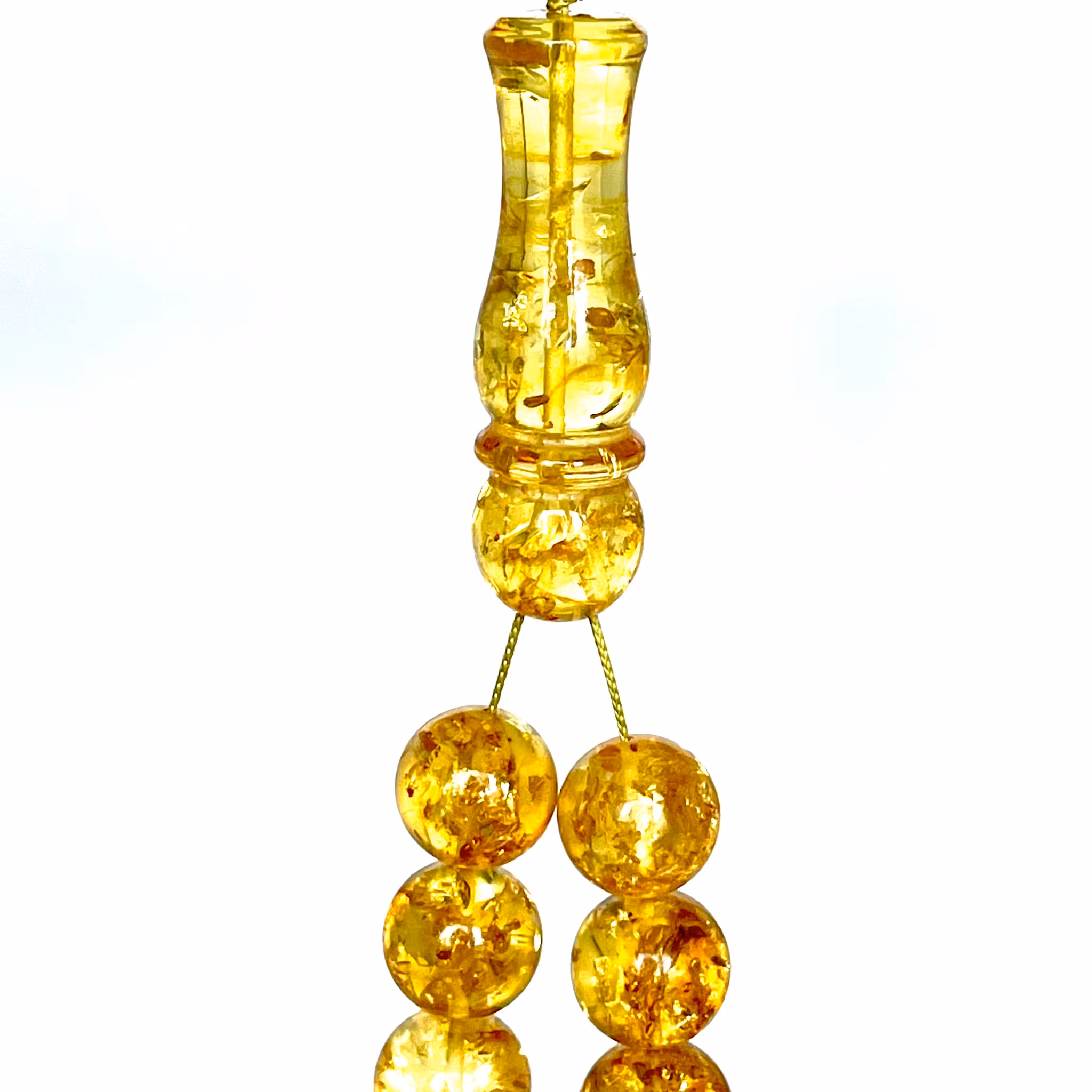 Radband av naturlig bärnsten med värmebehandlade, 74 g