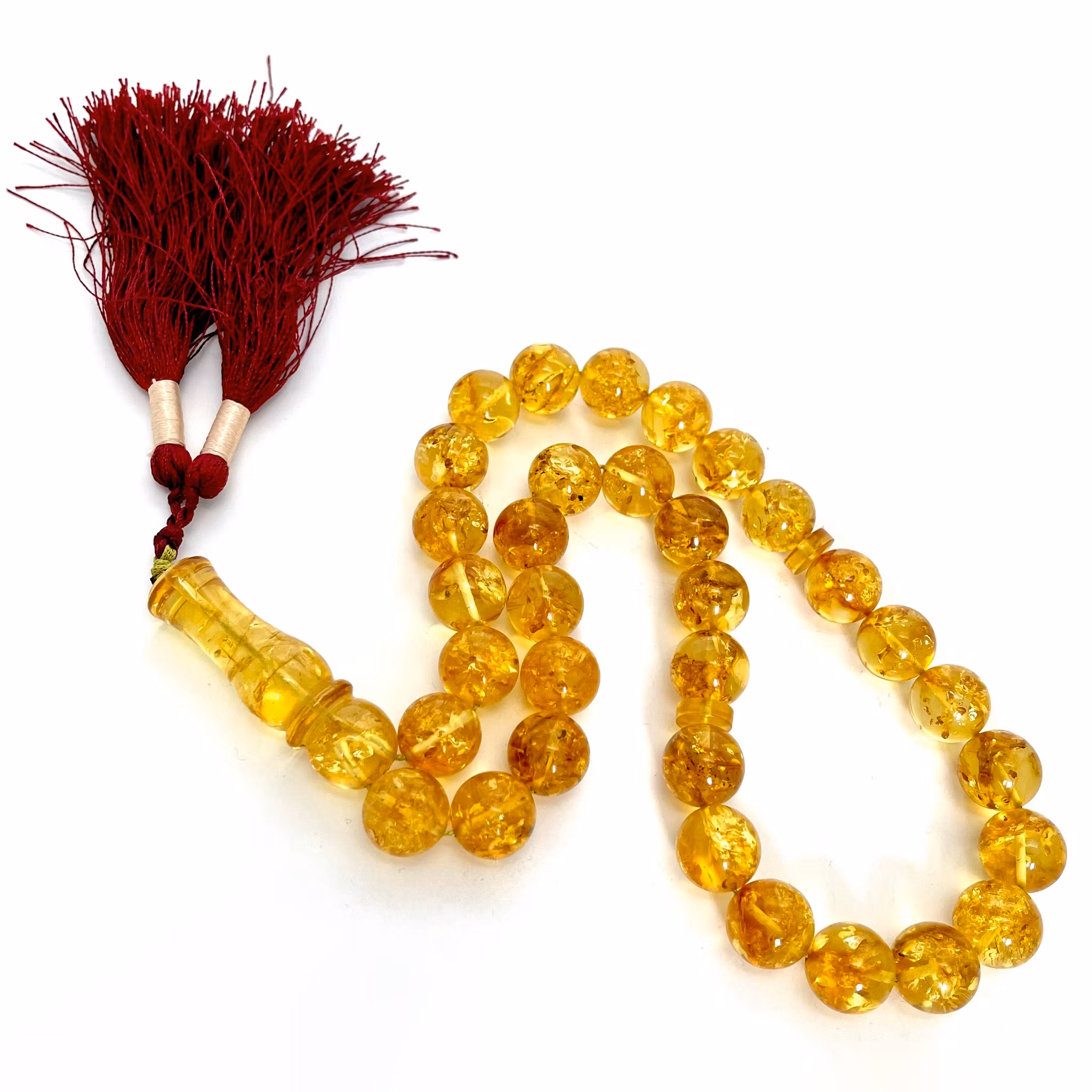 Radband av naturlig bärnsten med värmebehandlade, 74 g