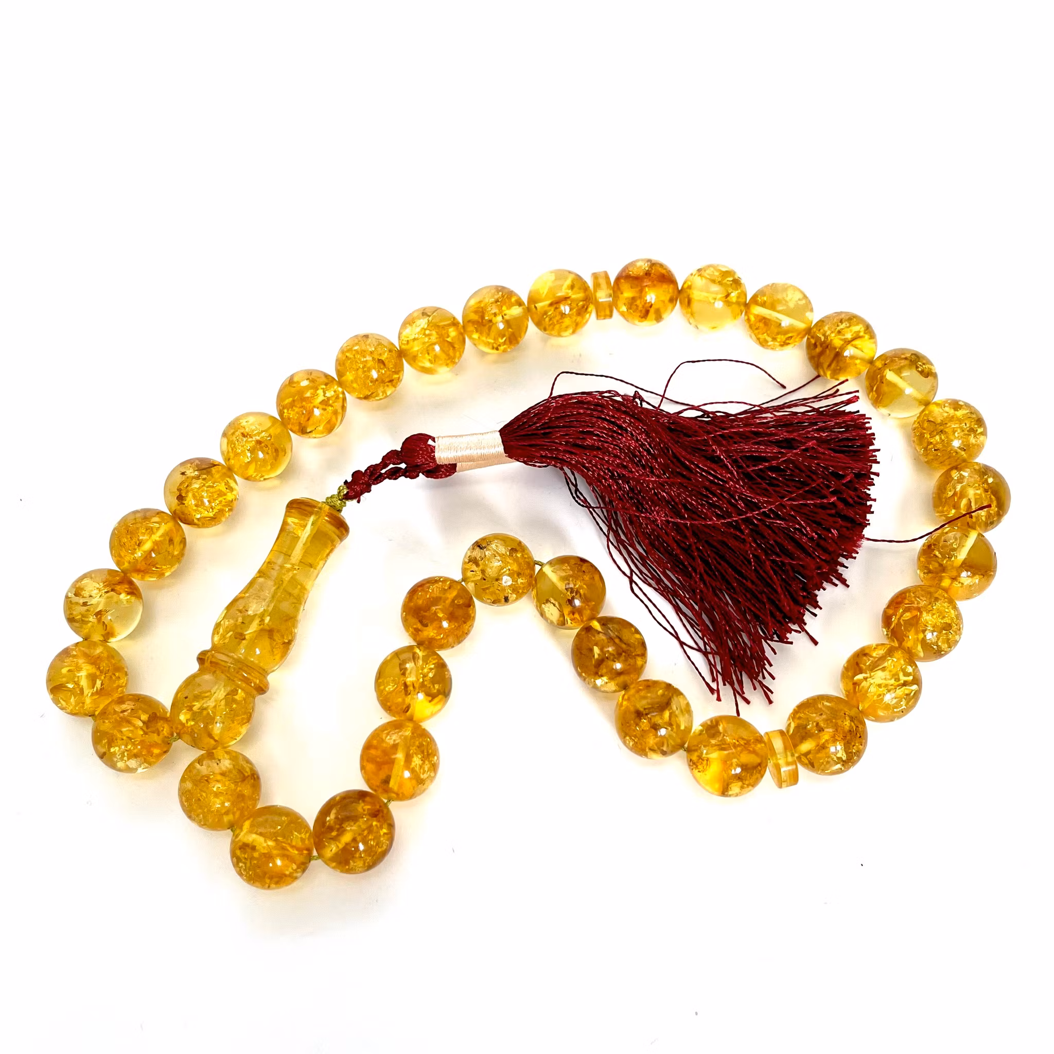 Radband av naturlig bärnsten med värmebehandlade, 74 g