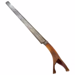 Aceh sikkin panjang svard, 1800-talet med silver handtag