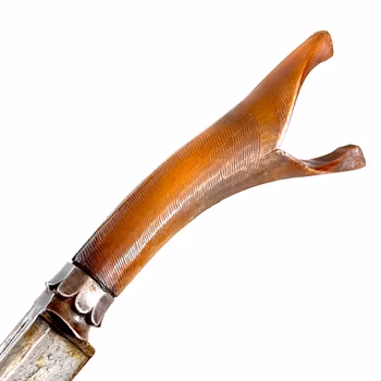 Aceh sikkin panjang svard, 1800-talet med silver handtag