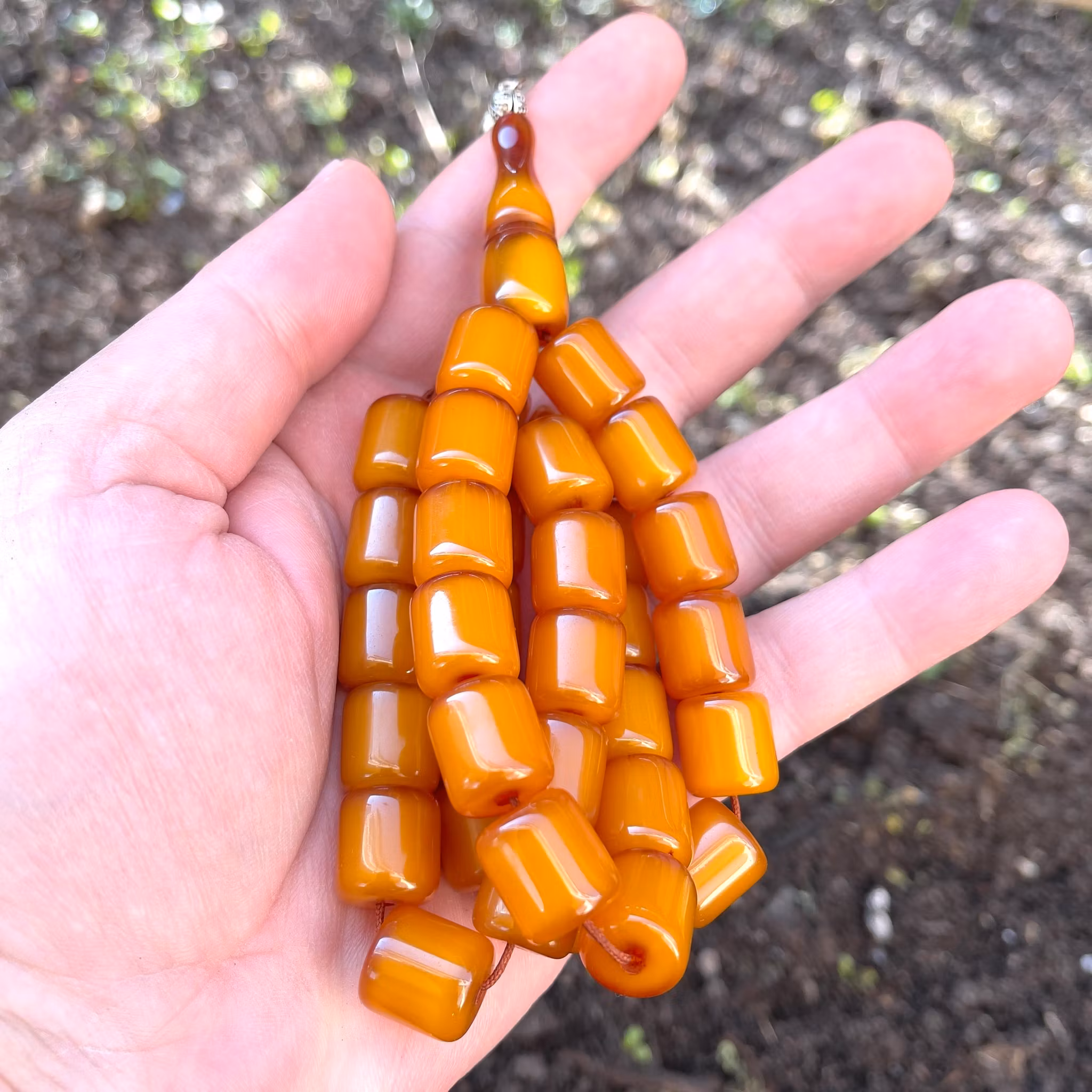 Gammal bakelit radband, 85 g