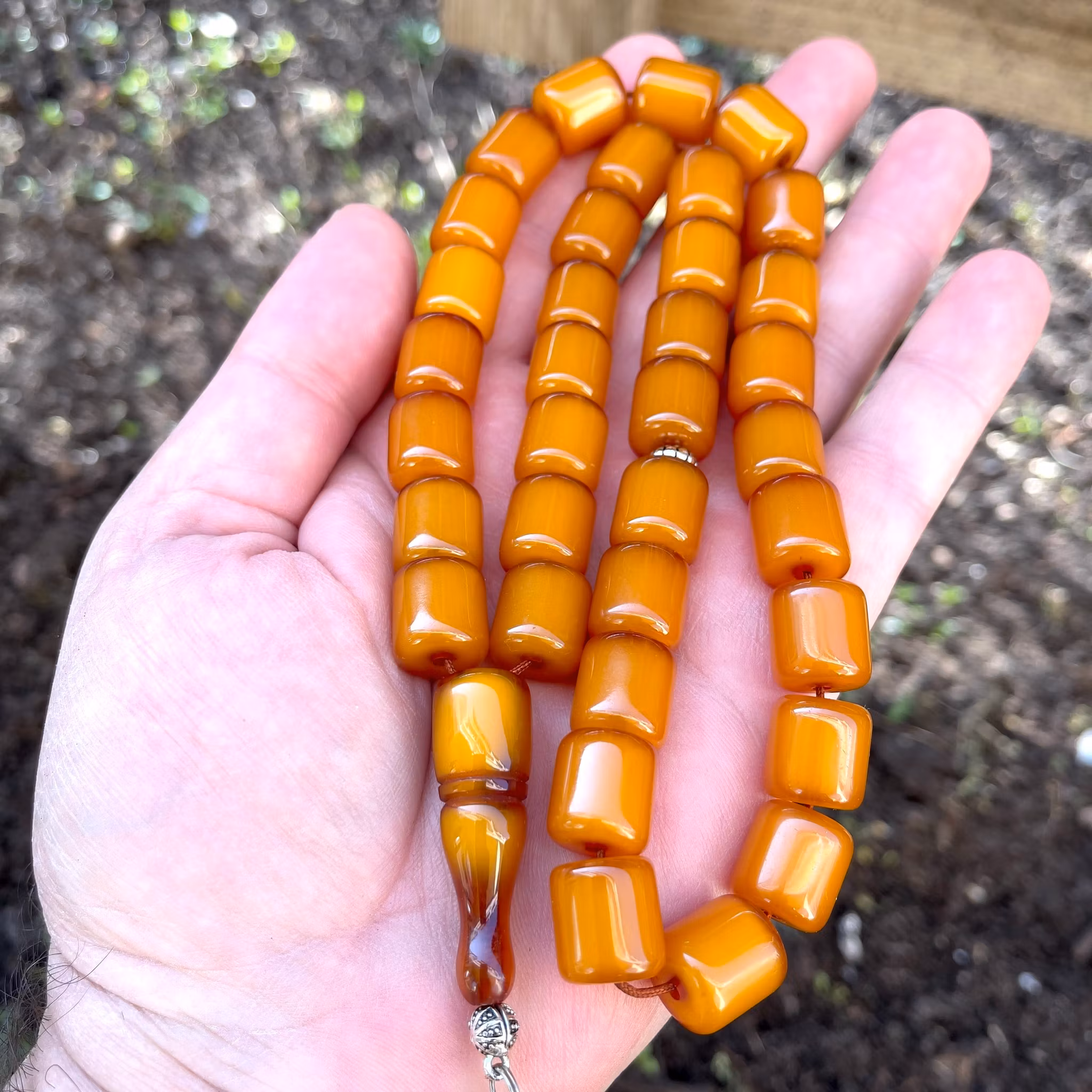 Gammal bakelit radband, 85 g