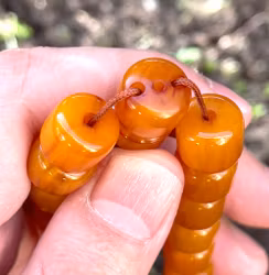 Gammal misky bakelit radband, 78 g